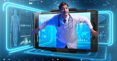 telemedicine concept with doctor and smartphone