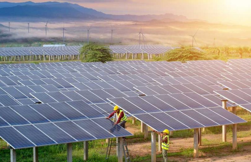 solar panel farm renewables