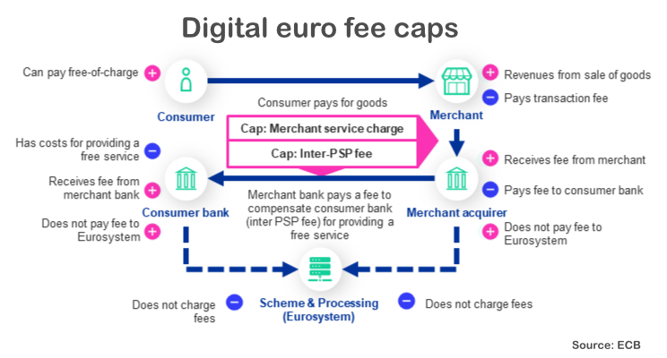 digital euro cbdc merchant fee caps